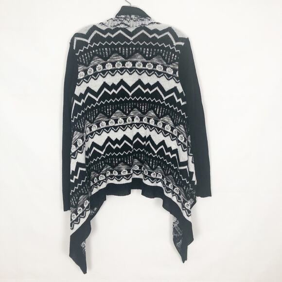 Wet Seal Open Front Tribal Print Cardigan Size Small Soft Stretch - Picture 6 of 10